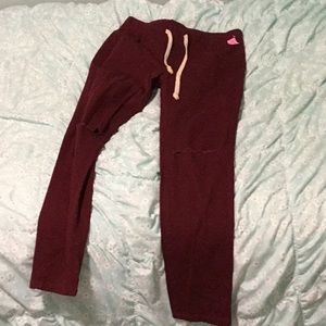 Active USA red pants with white strings size L